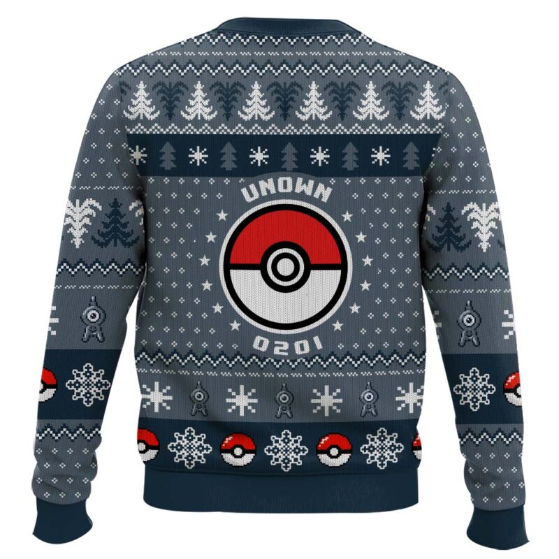 Hooktab Pokemon Gen 2 Unown Ugly Christmas Sweater Hooktab Pokemon Gen 2 Unown Ugly Christmas Sweater