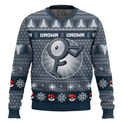 Hooktab Pokemon Gen 2 Unown Ugly Christmas Sweater
