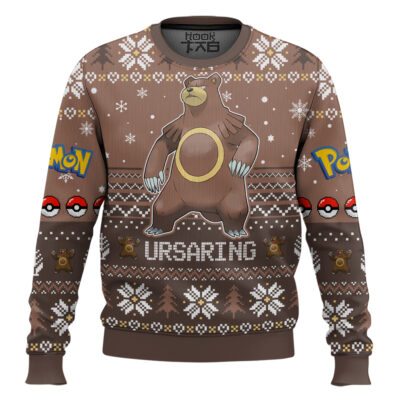 Hooktab Pokemon Gen 2 Ursaring Ugly Christmas Sweater