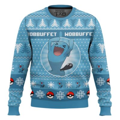 Hooktab Pokemon Gen 2 Wobbuffet Ugly Christmas Sweater