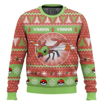 Hooktab Pokemon Gen 2 Yanma Ugly Christmas Sweater