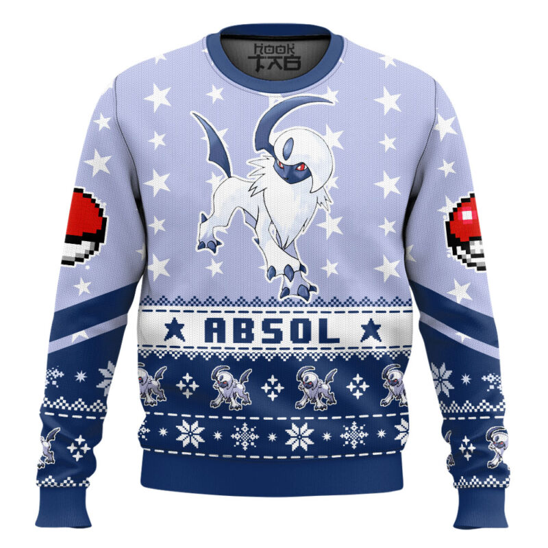 Hooktab Pokemon Gen 3 Absol Ugly Christmas Sweater