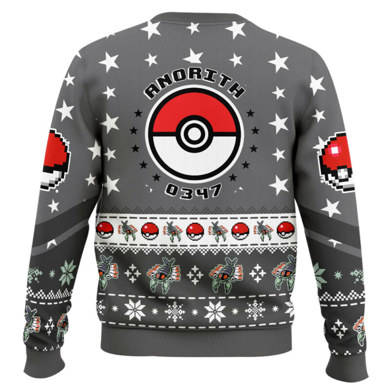 Hooktab Pokemon Gen 3 Anorith Ugly Christmas Sweater Hooktab Pokemon Gen 3 Anorith Ugly Christmas Sweater