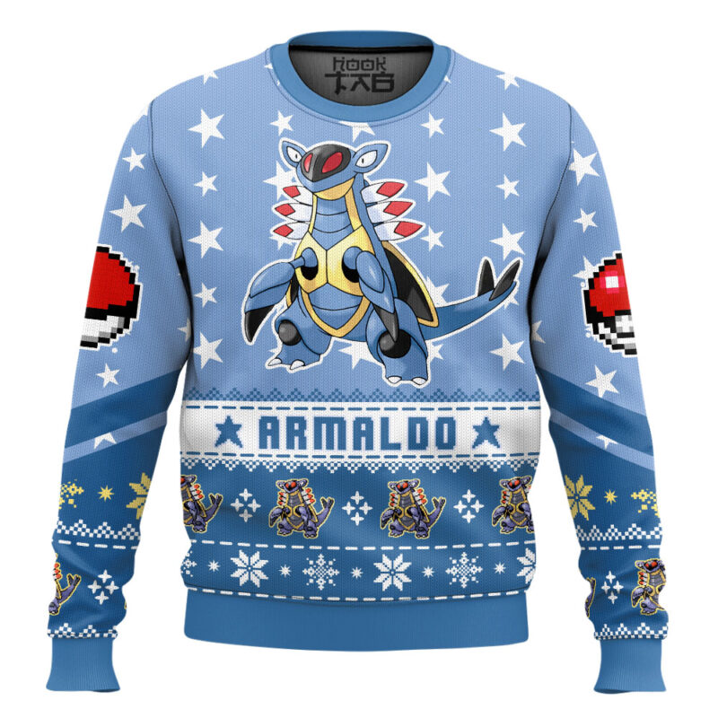 Hooktab Pokemon Gen 3 Armaldo Ugly Christmas Sweater