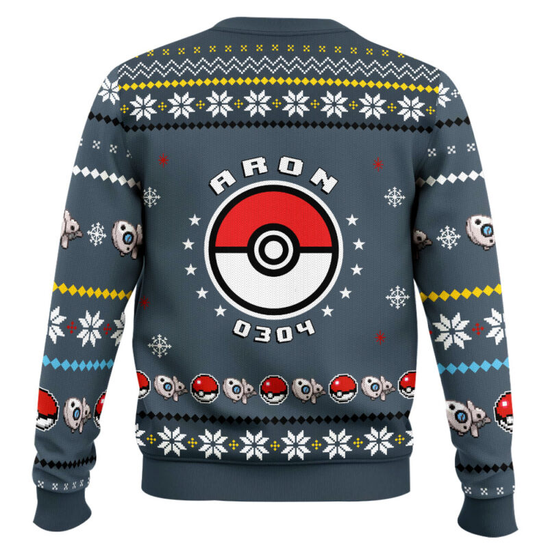 Hooktab Pokemon Gen 3 Aron Ugly Christmas Sweater Hooktab Pokemon Gen 3 Aron Ugly Christmas Sweater