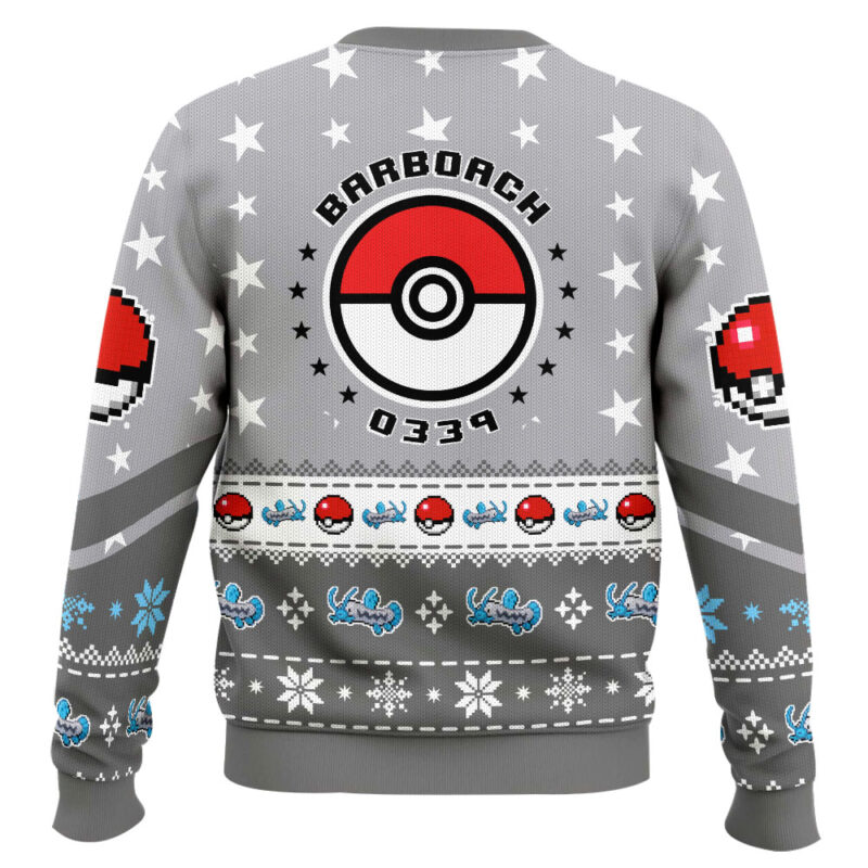 Hooktab Pokemon Gen 3 Barboach Ugly Christmas Sweater Hooktab Pokemon Gen 3 Barboach Ugly Christmas Sweater