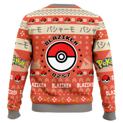 Hooktab Pokemon Gen 3 Blaziken Ugly Christmas Sweater