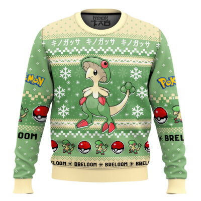 Hooktab Pokemon Gen 3 Breloom Ugly Christmas Sweater
