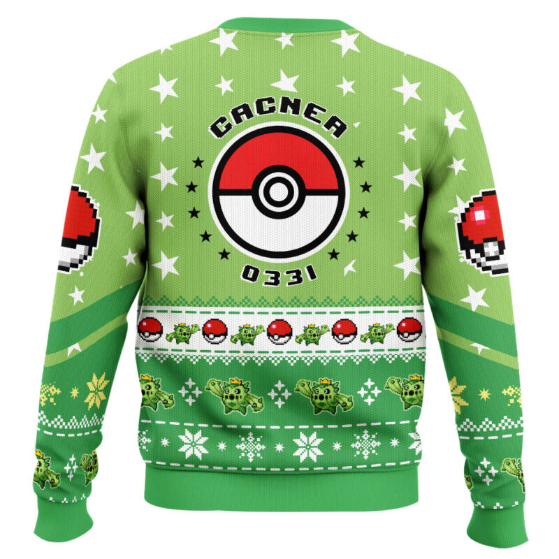 Hooktab Pokemon Gen 3 Cacnea Ugly Christmas Sweater Hooktab Pokemon Gen 3 Cacnea Ugly Christmas Sweater