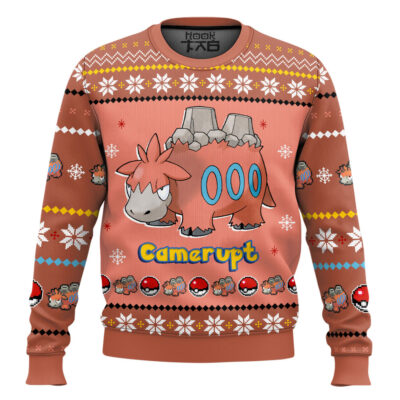 Hooktab Pokemon Gen 3 Camerupt Ugly Christmas Sweater