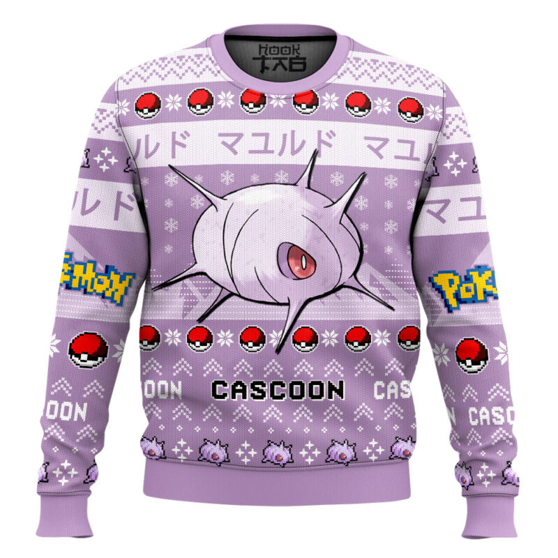 Hooktab Pokemon Gen 3 Cascoon Ugly Christmas Sweater