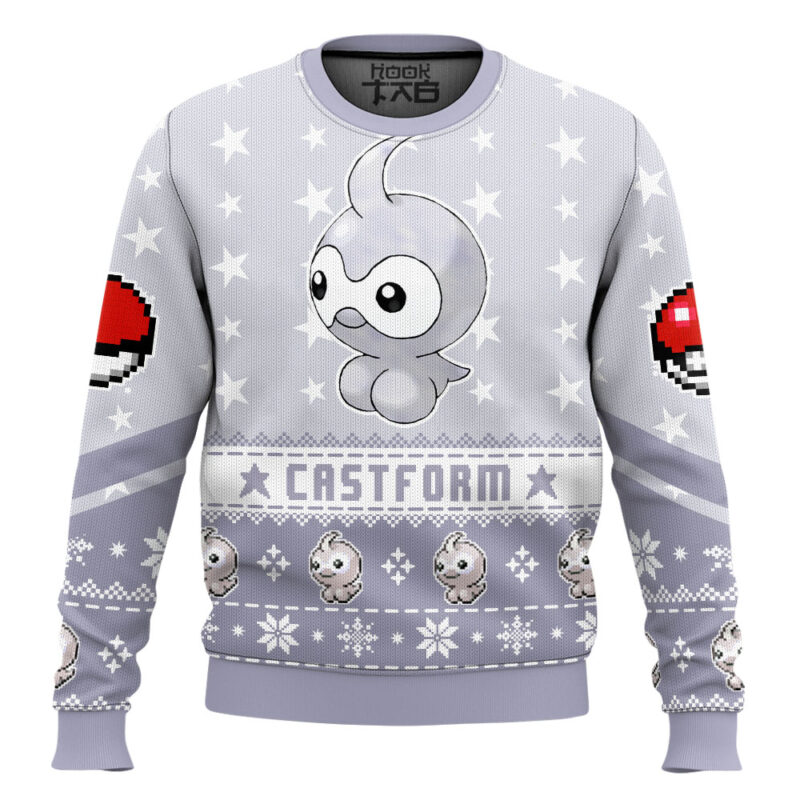 Hooktab Pokemon Gen 3 Castform Ugly Christmas Sweater