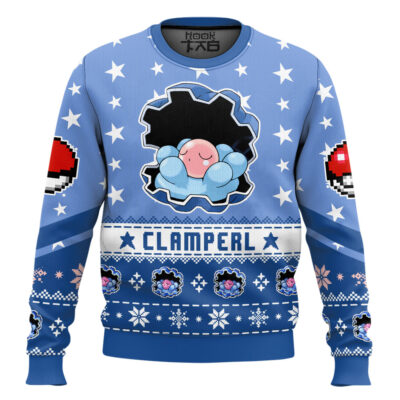 Hooktab Pokemon Gen 3 Clamperl Ugly Christmas Sweater