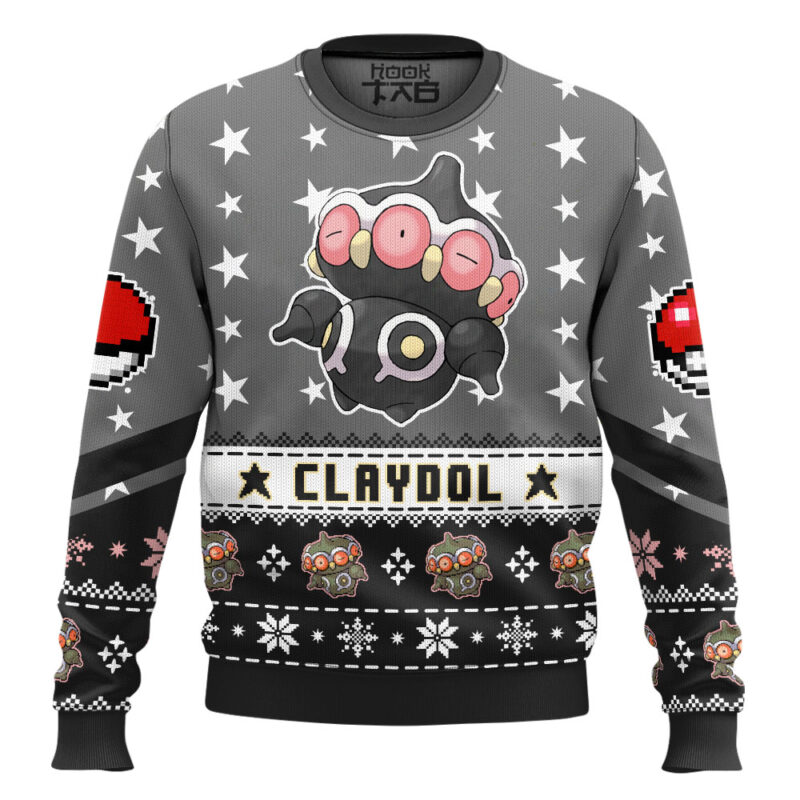 Hooktab Pokemon Gen 3 Claydol Ugly Christmas Sweater