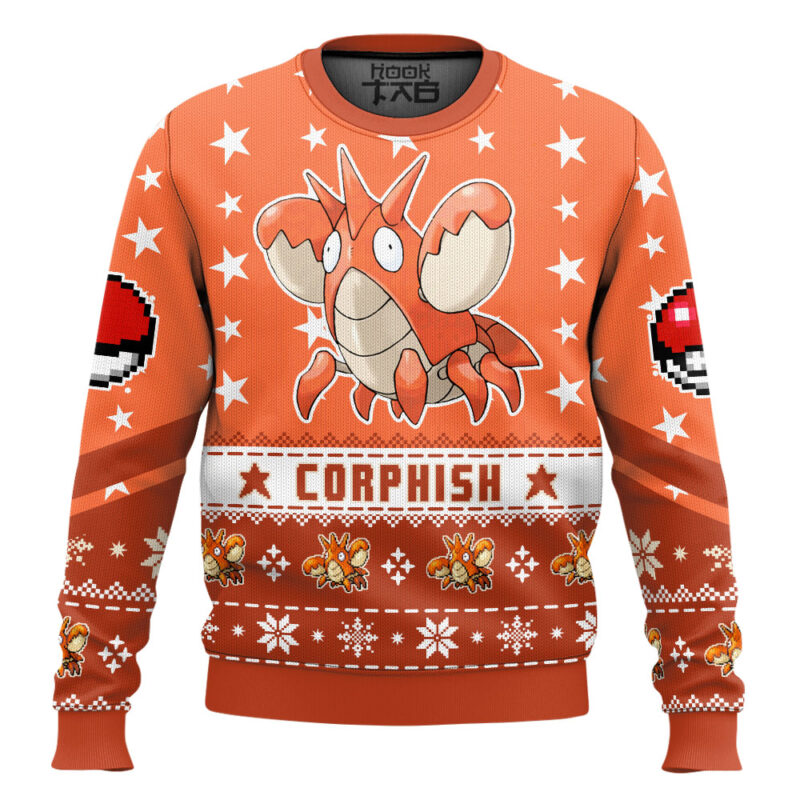 Hooktab Pokemon Gen 3 Corphish Ugly Christmas Sweater