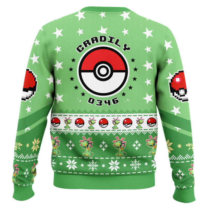 Hooktab Pokemon Gen 3 Cradily Ugly Christmas Sweater Hooktab Pokemon Gen 3 Cradily Ugly Christmas Sweater