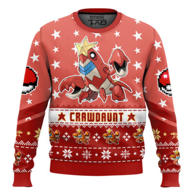 Hooktab Pokemon Gen 3 Crawdaunt Ugly Christmas Sweater