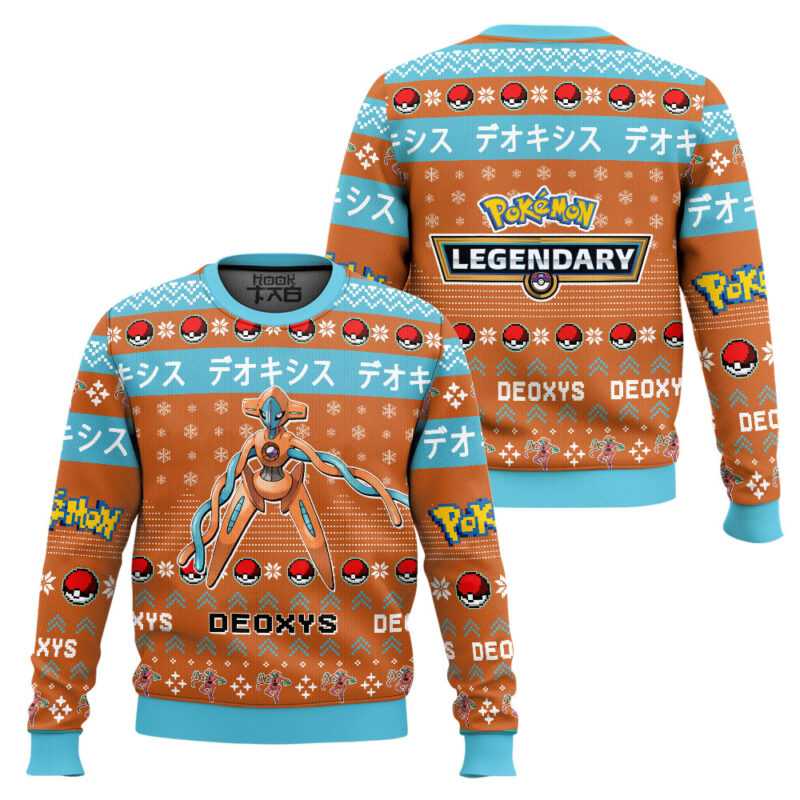 Hooktab Pokemon Gen 3 Deoxys Ugly Christmas Sweater Hooktab Pokemon Gen 3 Deoxys Ugly Christmas Sweater