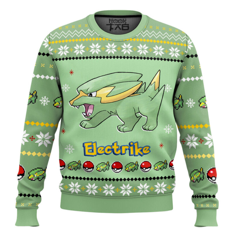 Hooktab Pokemon Gen 3 Electrike Ugly Christmas Sweater