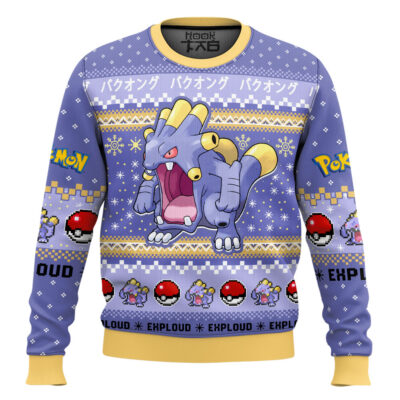 Hooktab Pokemon Gen 3 Exploud Ugly Christmas Sweater