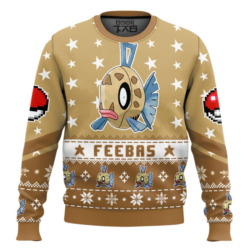 Hooktab Pokemon Gen 3 Feebas Ugly Christmas Sweater