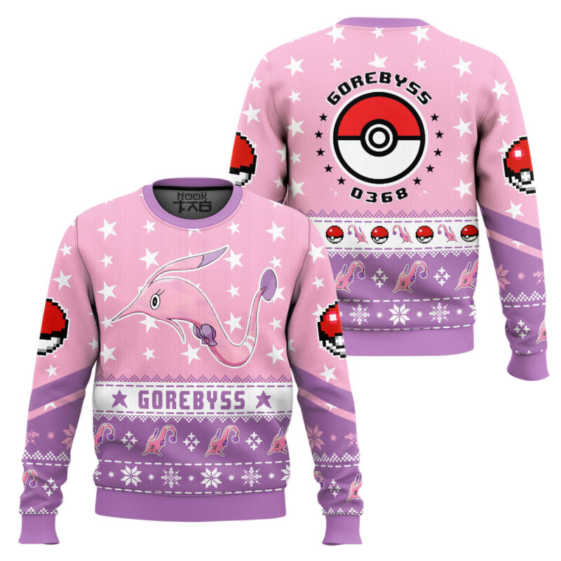 Hooktab Pokemon Gen 3 Gorebyss Ugly Christmas Sweater Hooktab Pokemon Gen 3 Gorebyss Ugly Christmas Sweater