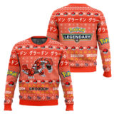 Hooktab Pokemon Gen 3 Groudon Ugly Christmas Sweater