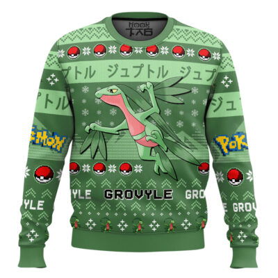 Hooktab Pokemon Gen 3 Grovyle Ugly Christmas Sweater