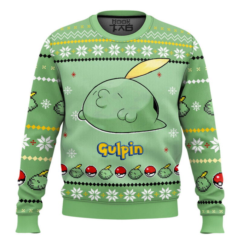 Hooktab Pokemon Gen 3 Gulpin Ugly Christmas Sweater
