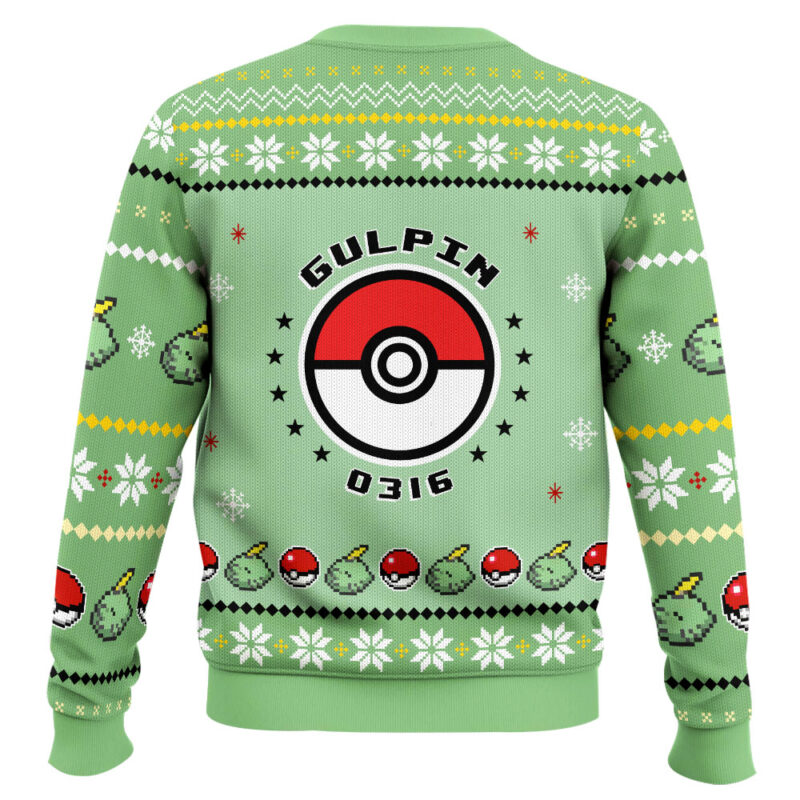 Hooktab Pokemon Gen 3 Gulpin Ugly Christmas Sweater Hooktab Pokemon Gen 3 Gulpin Ugly Christmas Sweater