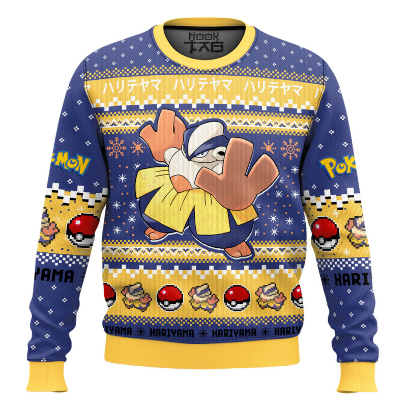 Hooktab Pokemon Gen 3 Hariyama Ugly Christmas Sweater