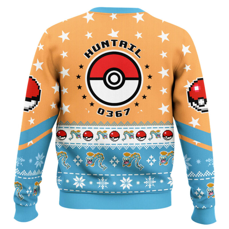 Hooktab Pokemon Gen 3 Huntail Ugly Christmas Sweater Hooktab Pokemon Gen 3 Huntail Ugly Christmas Sweater
