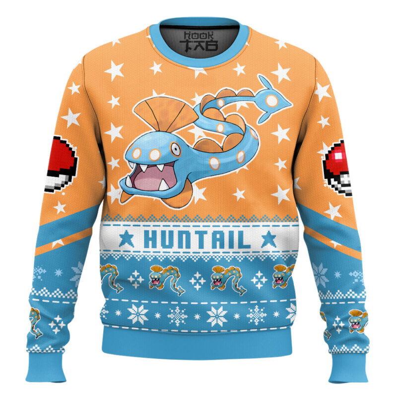 Hooktab Pokemon Gen 3 Huntail Ugly Christmas Sweater