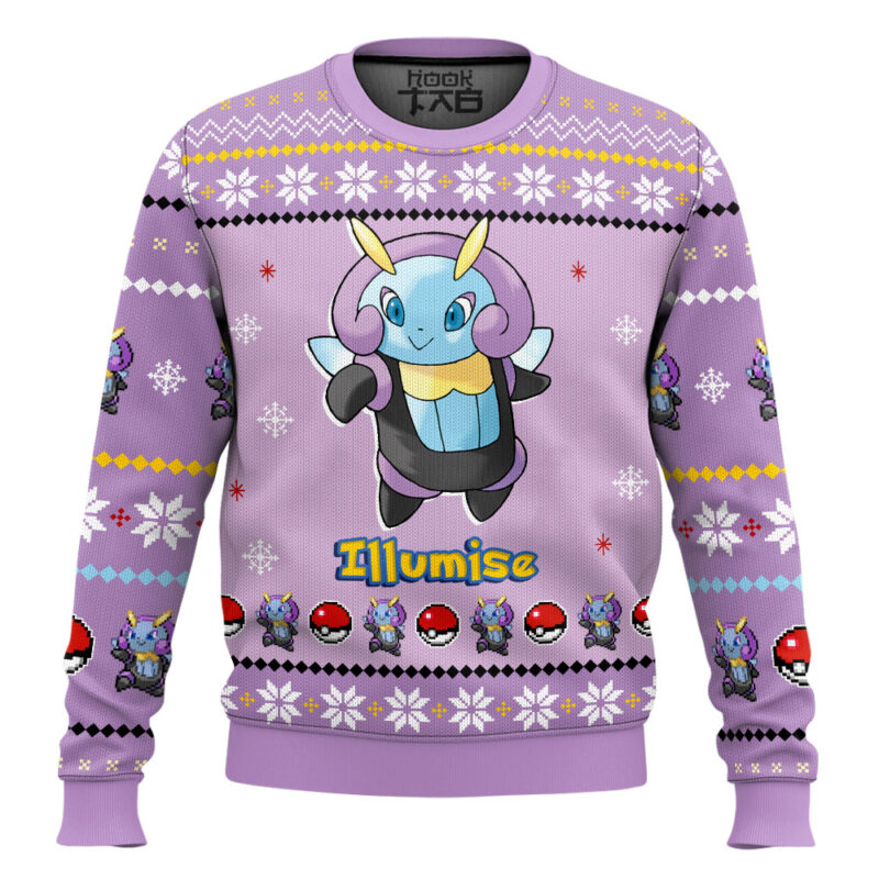 Hooktab Pokemon Gen 3 Illumise Ugly Christmas Sweater