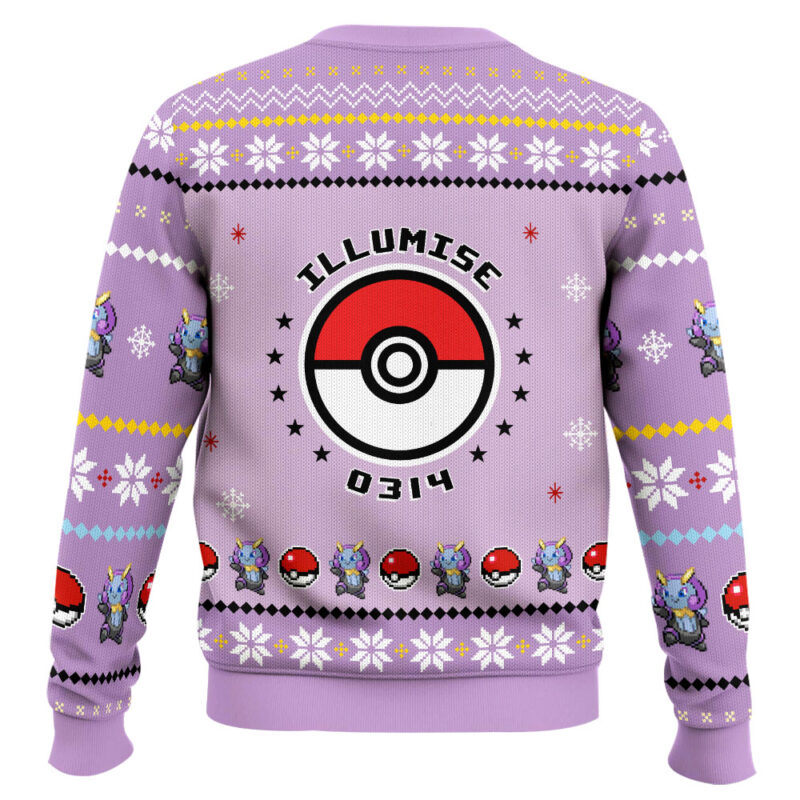 Hooktab Pokemon Gen 3 Illumise Ugly Christmas Sweater Hooktab Pokemon Gen 3 Illumise Ugly Christmas Sweater