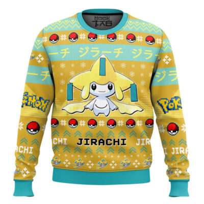 Hooktab Pokemon Gen 3 Jirachi Ugly Christmas Sweater