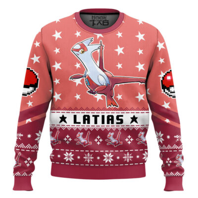 Hooktab Pokemon Gen 3 Latias Ugly Christmas Sweater