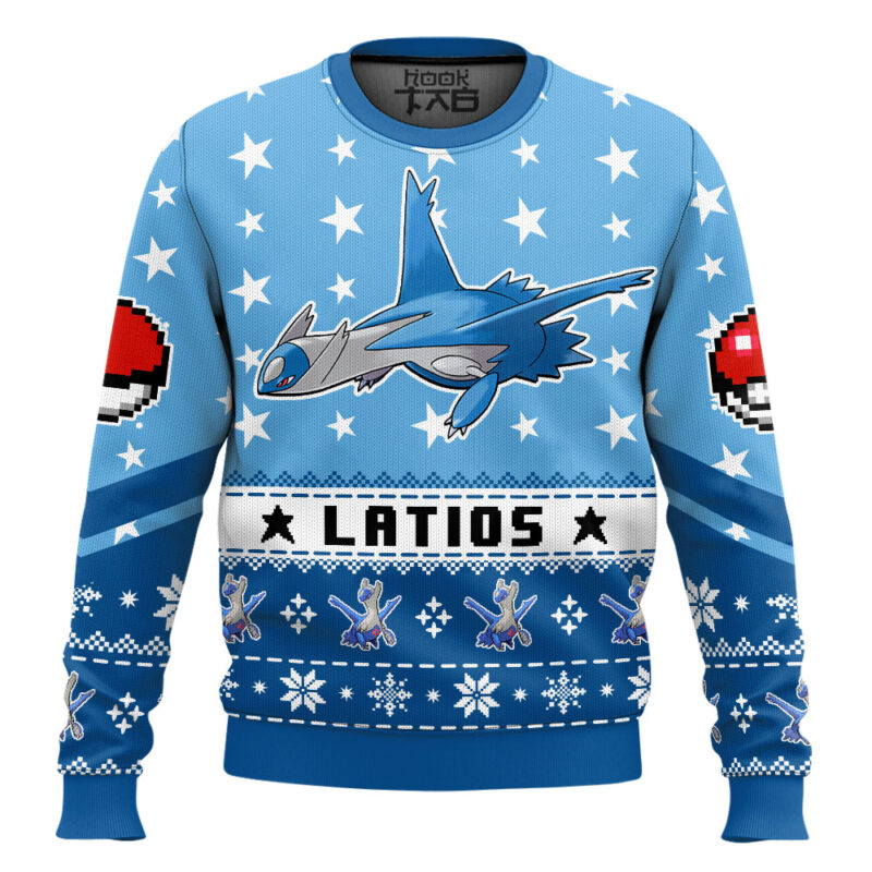 Hooktab Pokemon Gen 3 Latios Ugly Christmas Sweater