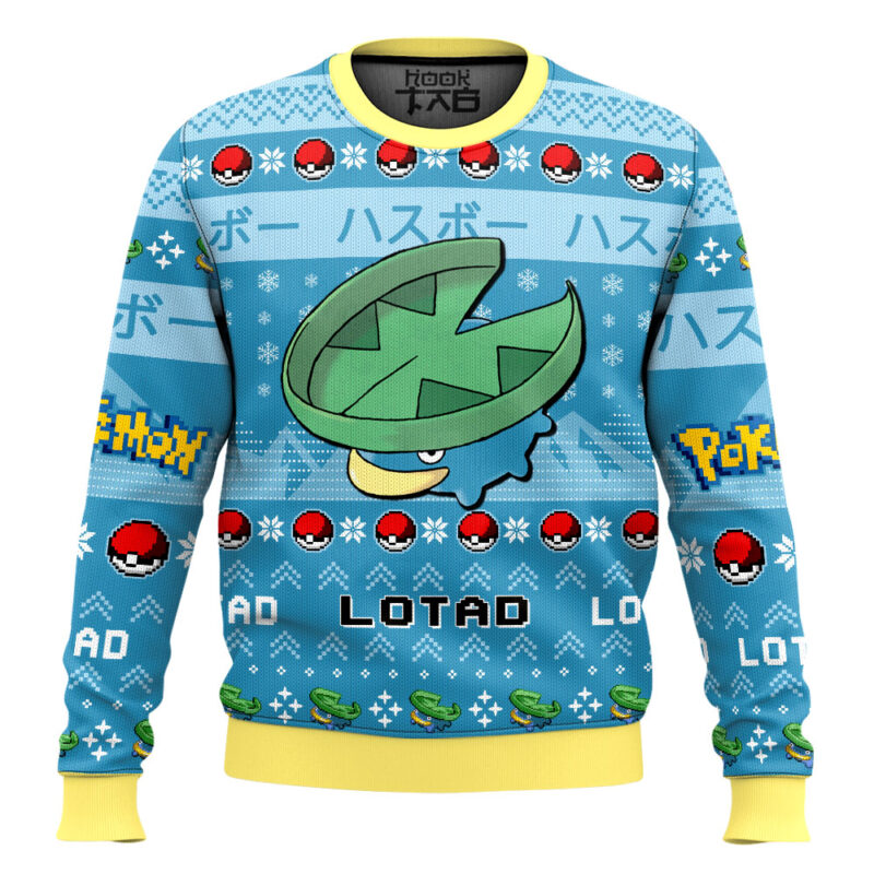 Hooktab Pokemon Gen 3 Lotad Ugly Christmas Sweater
