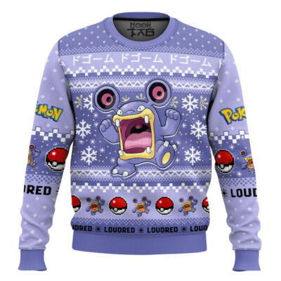Hooktab Pokemon Gen 3 Loudred Ugly Christmas Sweater