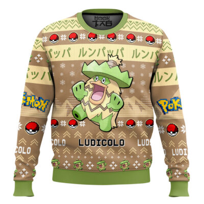 Hooktab Pokemon Gen 3 Ludicolo Ugly Christmas Sweater