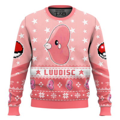 Hooktab Pokemon Gen 3 Luvdisc Ugly Christmas Sweater