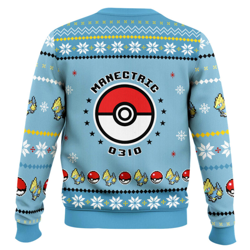 Hooktab Pokemon Gen 3 Manectric Ugly Christmas Sweater Hooktab Pokemon Gen 3 Manectric Ugly Christmas Sweater