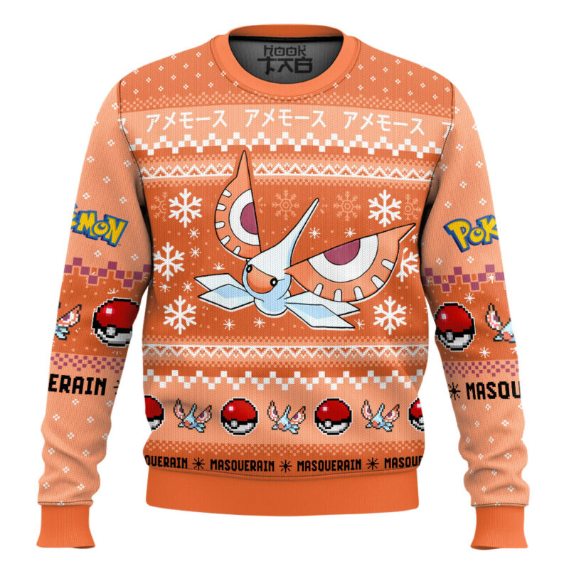 Hooktab Pokemon Gen 3 Masquerain Ugly Christmas Sweater