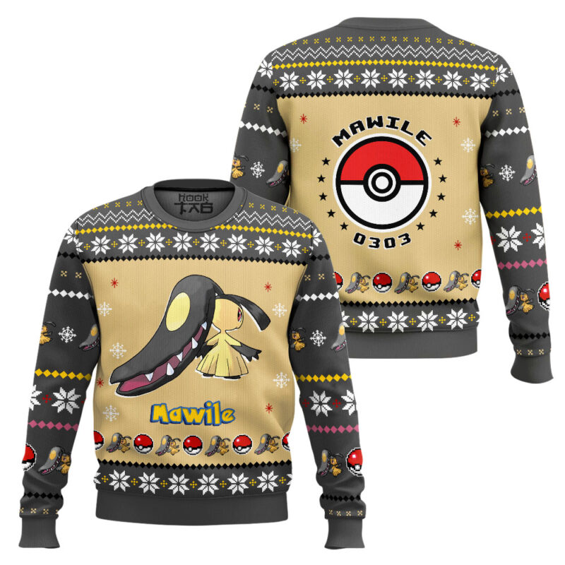 Hooktab Pokemon Gen 3 Mawile Ugly Christmas Sweater Hooktab Pokemon Gen 3 Mawile Ugly Christmas Sweater