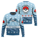Hooktab Pokemon Gen 3 Metagross Ugly Christmas Sweater