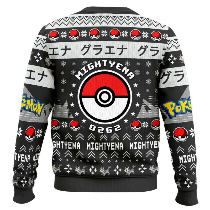 Hooktab Pokemon Gen 3 Mightyena Ugly Christmas Sweater Hooktab Pokemon Gen 3 Mightyena Ugly Christmas Sweater