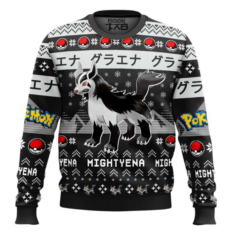Hooktab Pokemon Gen 3 Mightyena Ugly Christmas Sweater