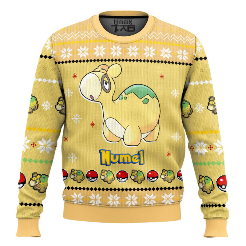 Hooktab Pokemon Gen 3 Numel Ugly Christmas Sweater Hooktab Pokemon Gen 3 Numel Ugly Christmas Sweater