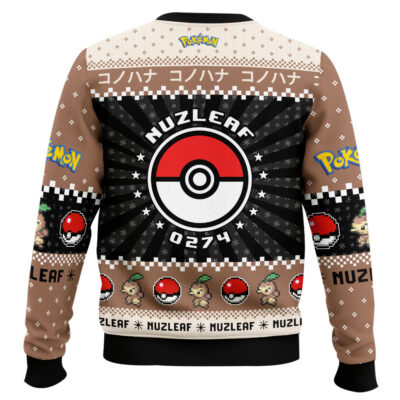 Hooktab Pokemon Gen 3 Nuzleaf Ugly Christmas Sweater